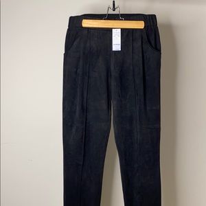 Bebe- Black Suede Trouser Pants